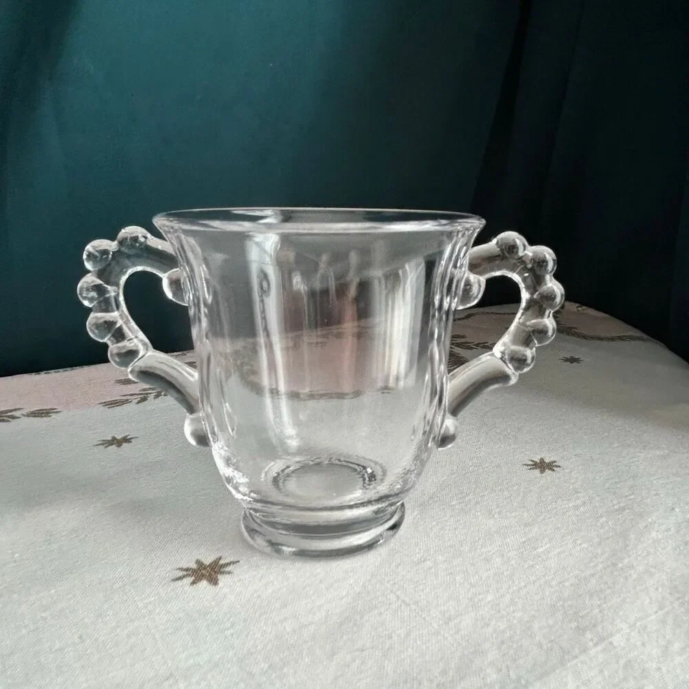 Vintage Imperial Glass Candlewick Sugar and Creamer